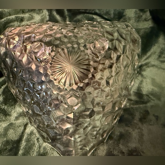 Fostoria American 2056 Clear Tri-corner 3 Footed Serving Fruit Bowl Vintage - Picture 3 of 7